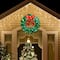 Glitzhome® 3ft. Lighted Christmas 3D Mesh Wreath Outdoor Décor